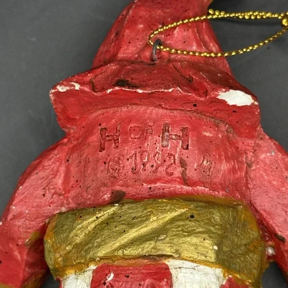 Vintage 7" Santa in Stocking House of Hatten HoH Christmas Ornament 1992 - Picture 3 of 5